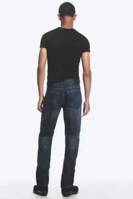 Jean droit ajusté taille basse Comet - Bounty Blue - Bleu foncé — photo 4