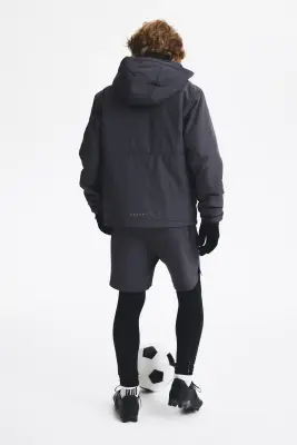 Veste de football matelassée à capuche ThermoMove™ - Gris foncé/color block — photo 3