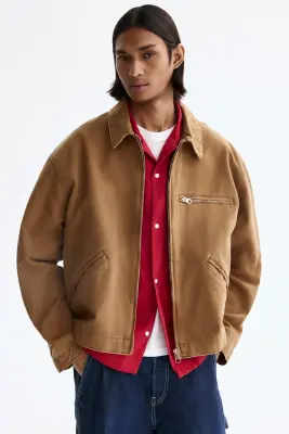 Veste avec col - Beige foncé — photo 2