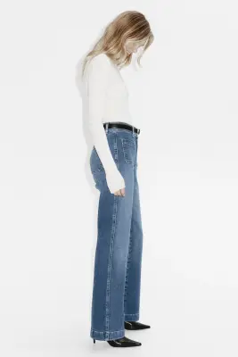 Flared High Jeans - Bleu denim — photo 2