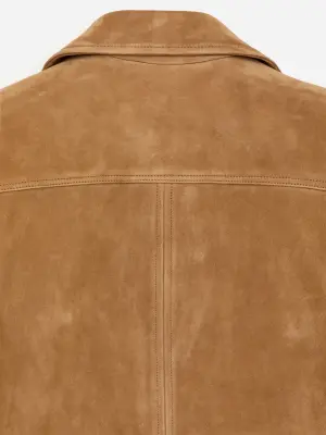 Veste en cuir suédé - Beige — photo 2