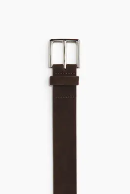 Ceinture en cuir - Marron foncé
