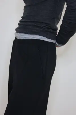 Cooling Relaxed Fit Wide trousers - Noir — photo 3