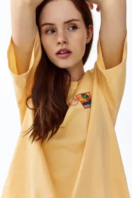 T-shirt oversize imprimé - Jaune/Hotel Nuevo Mundo — photo 2