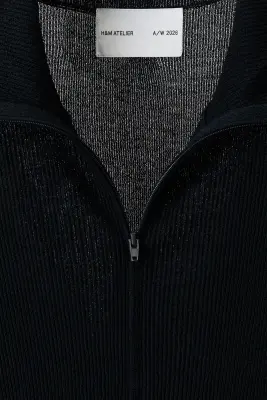 Gilet zippé Slim Fit - Bleu marine — photo 3