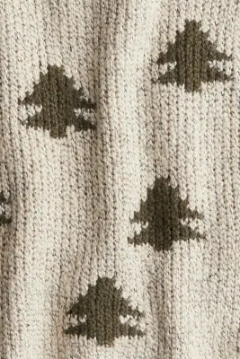 Pull en maille jacquard - Beige/sapins de Noël — photo 2