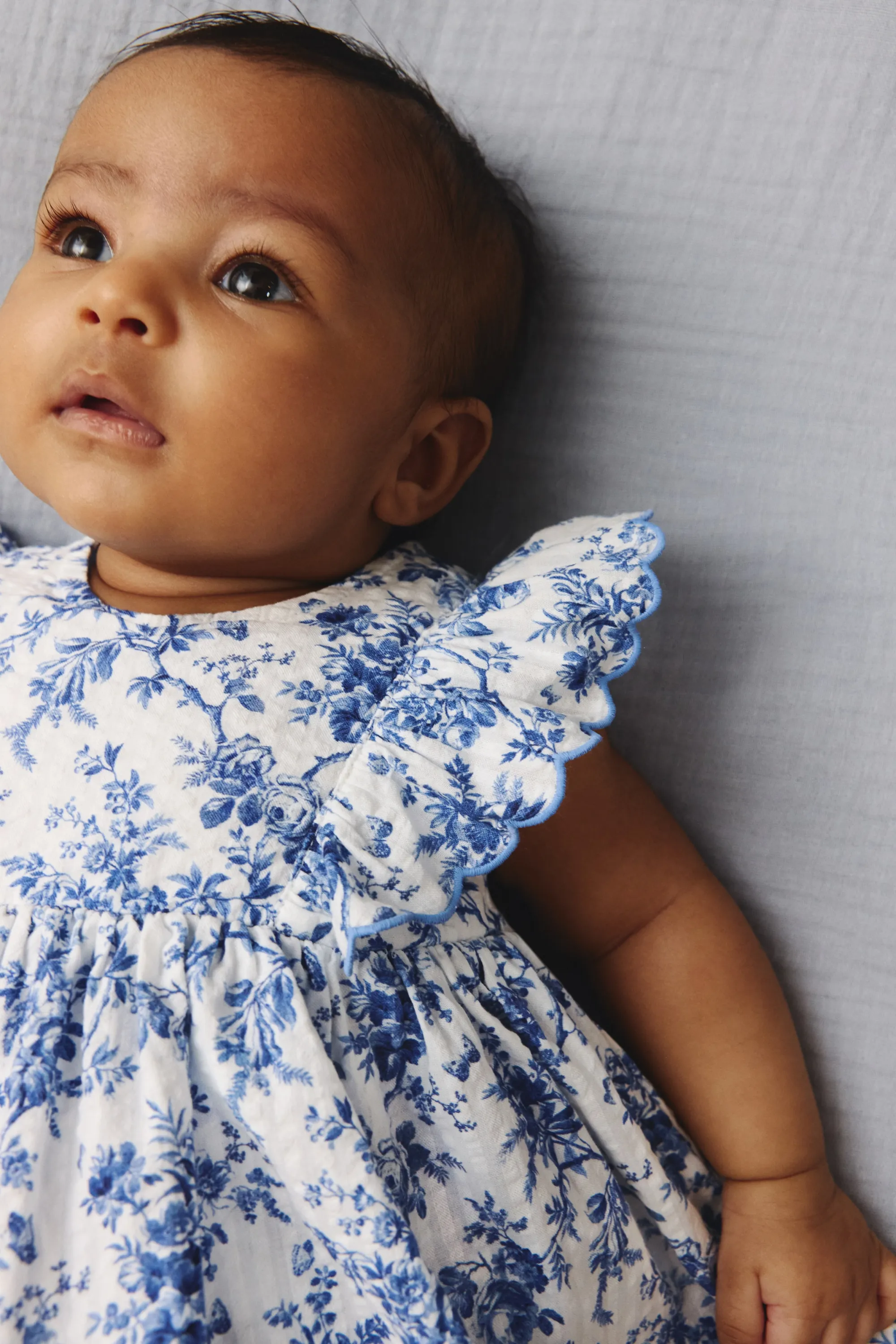 Robe body en coton avec imprimé fleuri - Bleu/fleuri