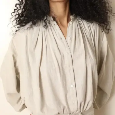 Blouse Poppy OFF WHITE - LAURENCE BRAS — photo 2