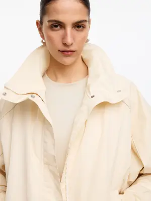 T-shirt signature structuré - Beige clair — photo 4