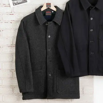 Veste en drap double-face laine 5F/4 - Drap navy — photo 3