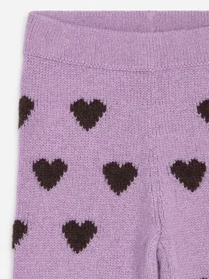 Pantalon en laine - Violet/Marron — photo 2