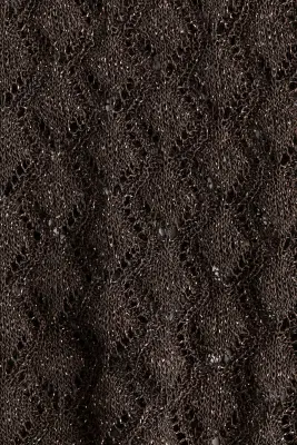 Robe maxi en maille pointelle - Marron foncé — photo 5