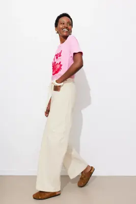 Pantalon large à oeillets — photo 4