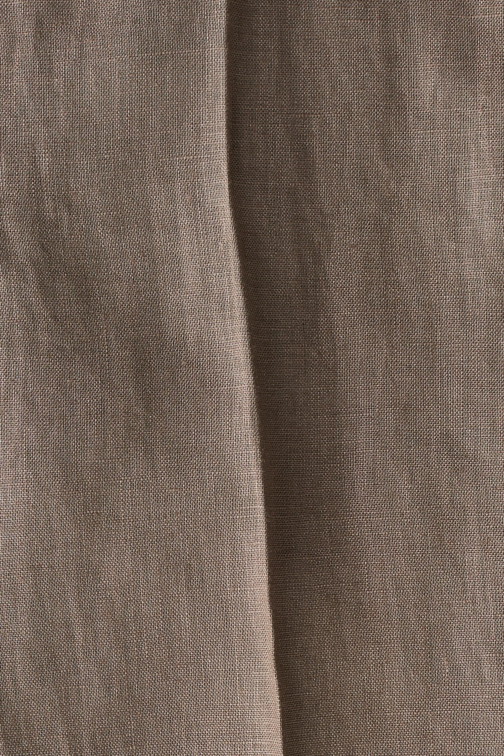 Pantalon de costume Slim Fit en lin - Beige foncé