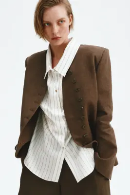 Chemise oversize - Blanc/rayé — photo 2
