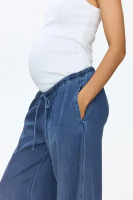 MAMA Pantalon en denim avec jambes ballon - Bleu denim — photo 3