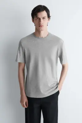 LOT DE 3 T-SHIRTS À COL ROND EN COTON - BLEU MARINE / BLANC / GRIS — photo 2