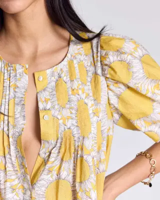 Robe Lavanda imprimé Liberty tournesols jaune — photo 5