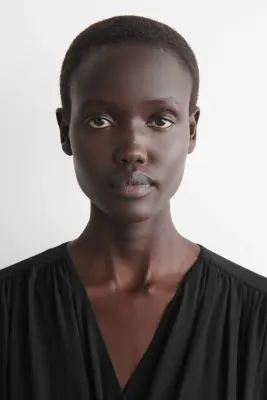 ROBE MIDI PORTEFEUILLE FRONCÉE - NOIR — photo 2