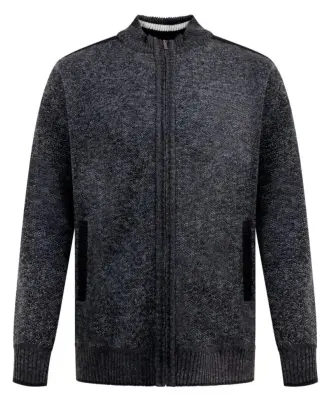 DUKE GILET FULL ZIP GRANDE LONGUEUR Gris Anthracite — photo 5