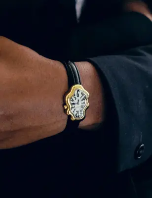 LAPHONT MIRAGE WATCH GOLD BLACK STRAP — photo 3