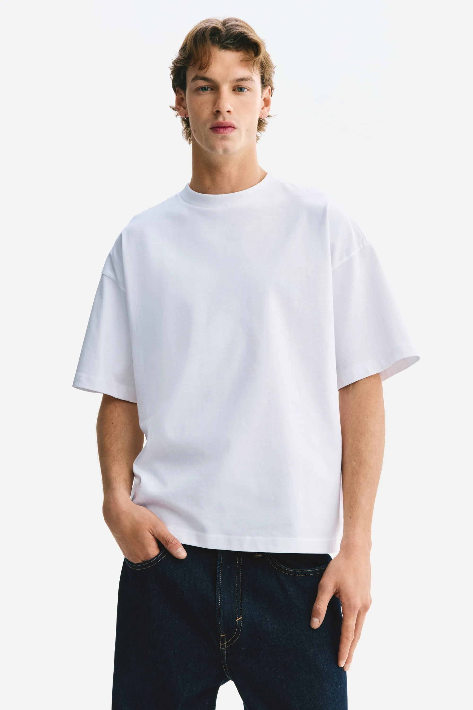 T-shirt Oversized Fit en coton - Blanc