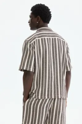 Chemise Regular Fit - Marron foncé/rayé — photo 2