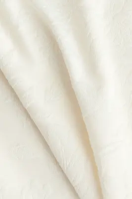 Top asymétrique en jersey jacquard - Crème — photo 4