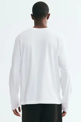 T-shirt Regular Fit en jersey - Blanc — photo 3