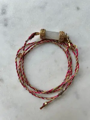 Nouveau ! ROOM SERVICE JEWELRY Collier Multi tours Deva Cordon Moonstone — photo 2