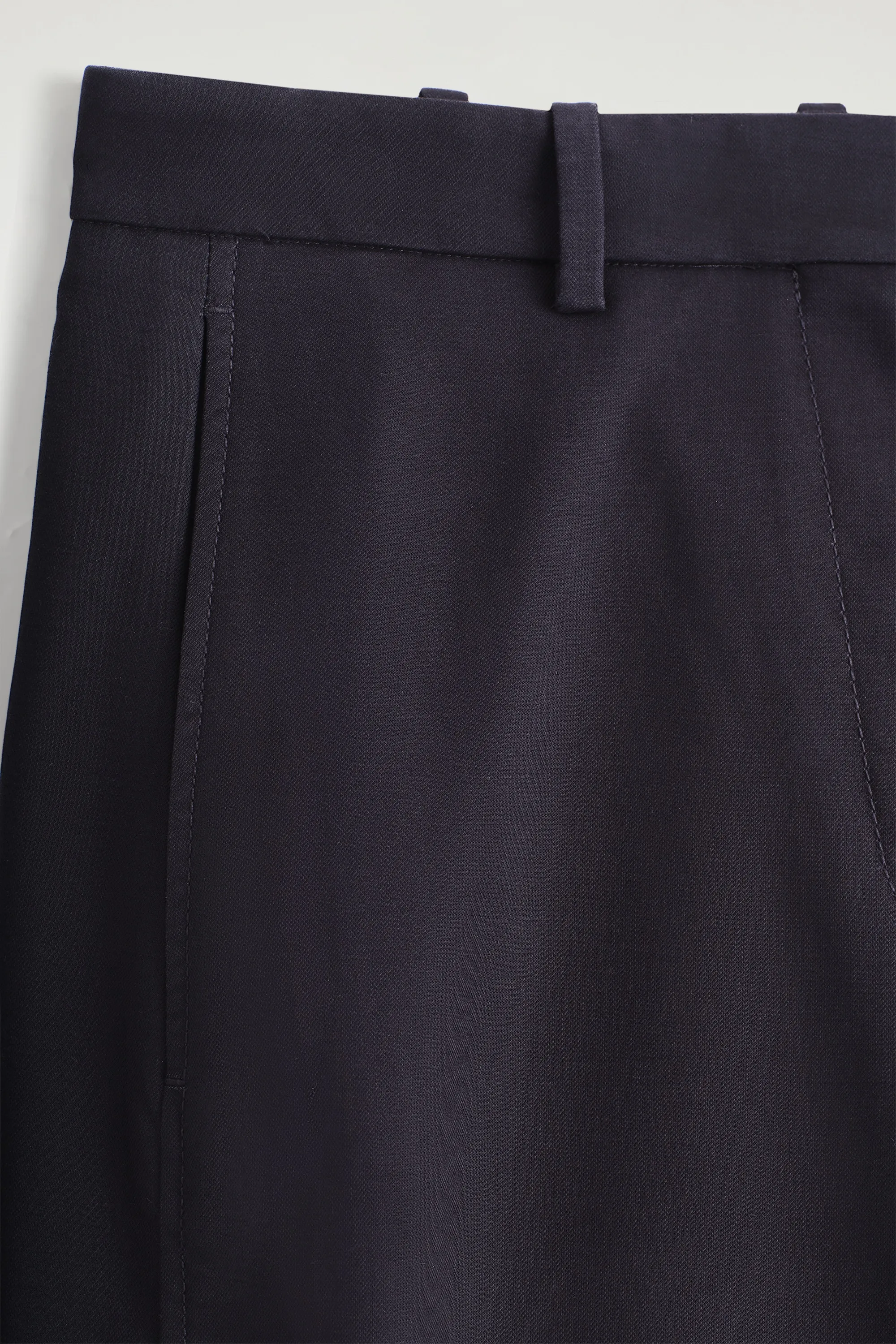 PANTALON CHINO BARREL EN COTON - BLEU MARINE