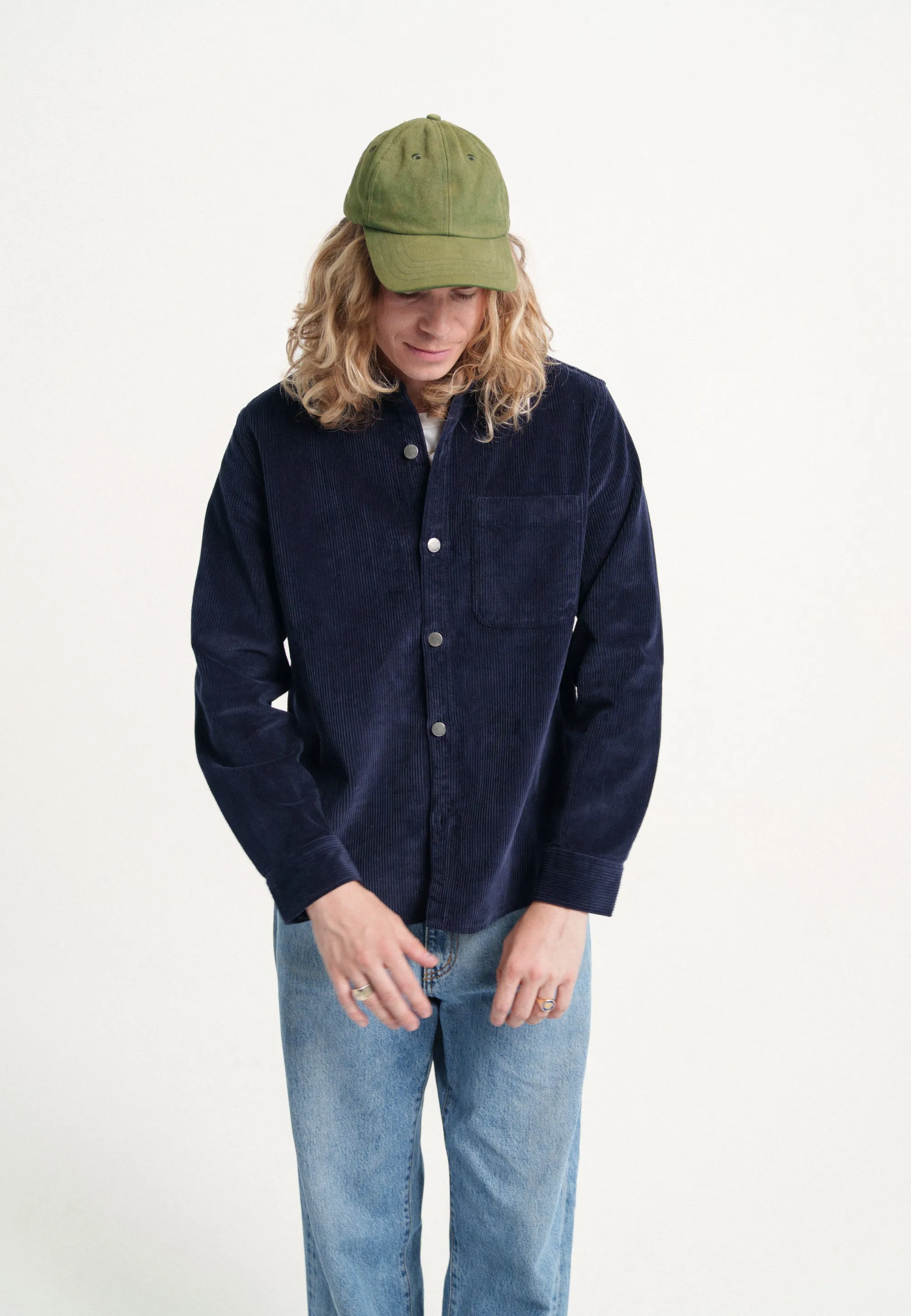 La surchemise en velours - Bleu marine