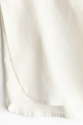 Chemise oversize en lin mélangé - Blanc — photo 3