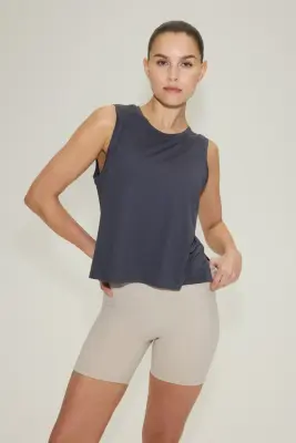 Débardeur de sport boxy DryMove™ - Gris argile foncé — photo 1