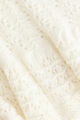 Jupe en maille pointelle - Blanc — photo 4