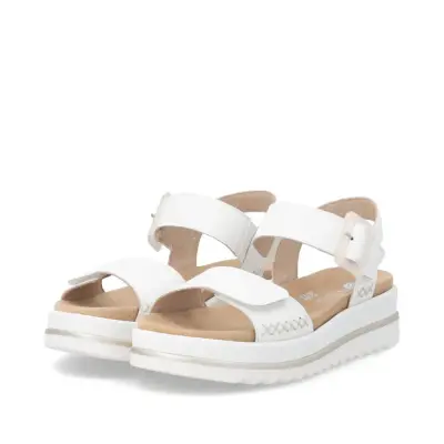 Sandales Remonte D3P53-80 Blanches - Lacets Grande Pointure Femme — photo 4