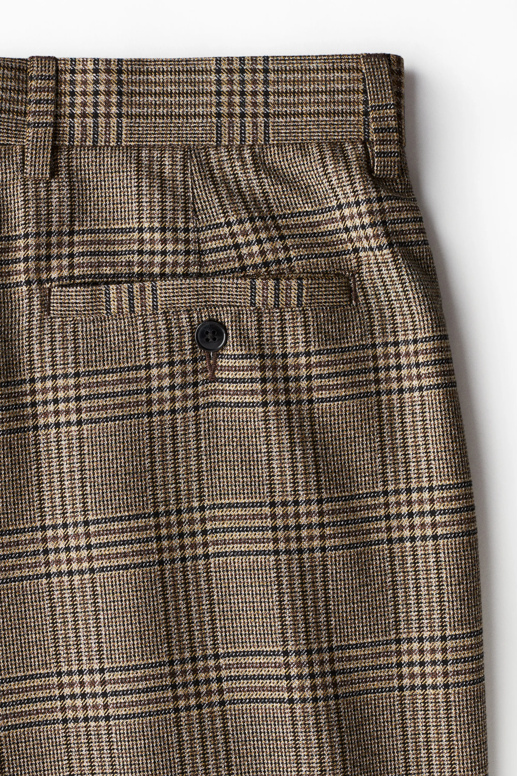 Pantalon Loose Fit - Beige/carreaux