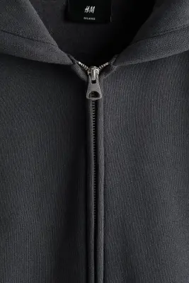 Veste à capuche zippée Relaxed Fit - Gris foncé — photo 5