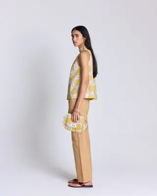 Top Leonora imprimé Liberty tournesols jaune — photo 4