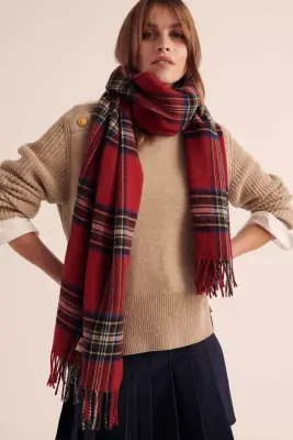 Écharpe Public tartan rouge — photo 2