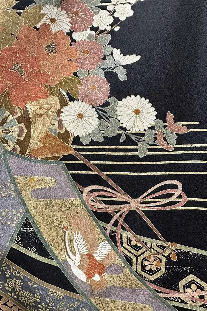 Robe manches longues en soie japonaise