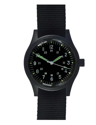 MWC GG-W-113 BLACK PVD  VIETNAM WAR PATTERN WATCH AUTOMATIC — photo 1
