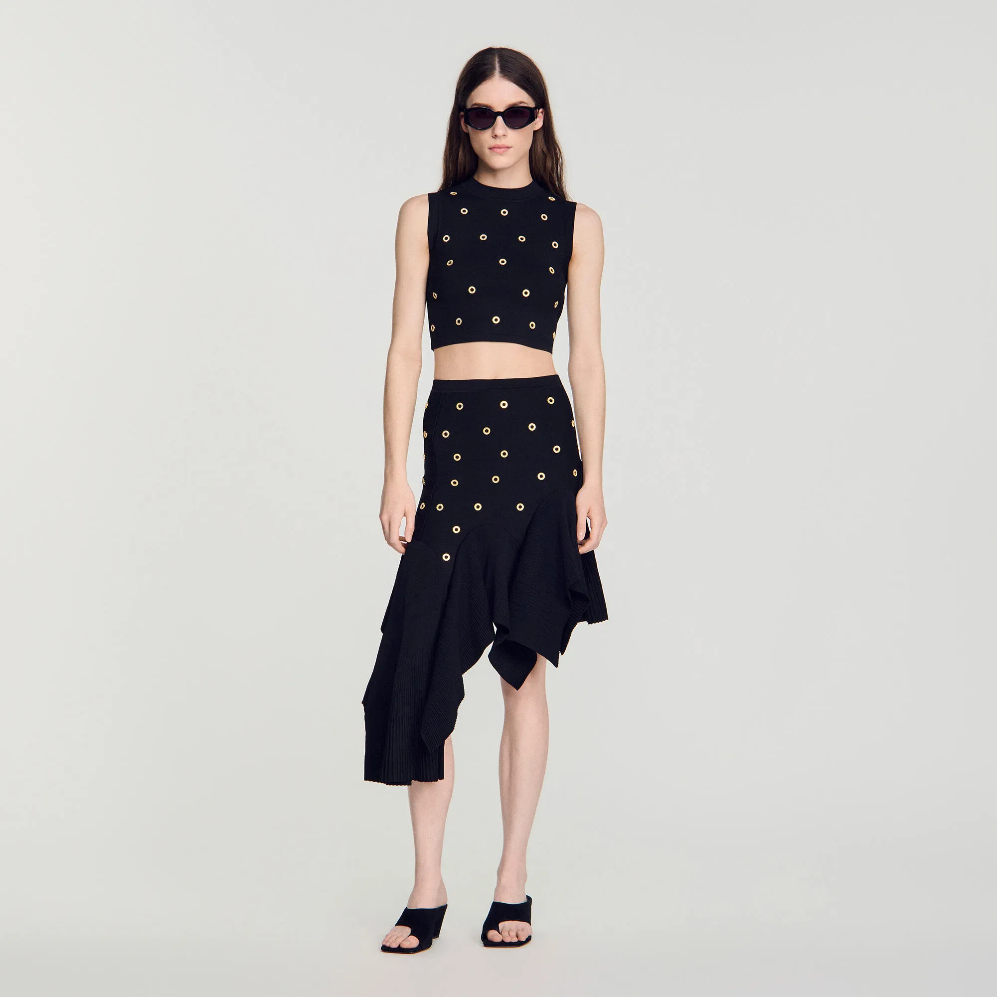 Top en maille à studs