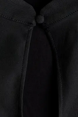 Top en viscose mélangée avec fente goutte d'eau - Noir — photo 4