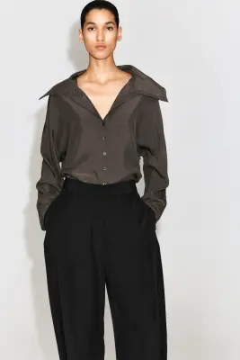 PANTALON BALLON À PLIS - NOIR — photo 2