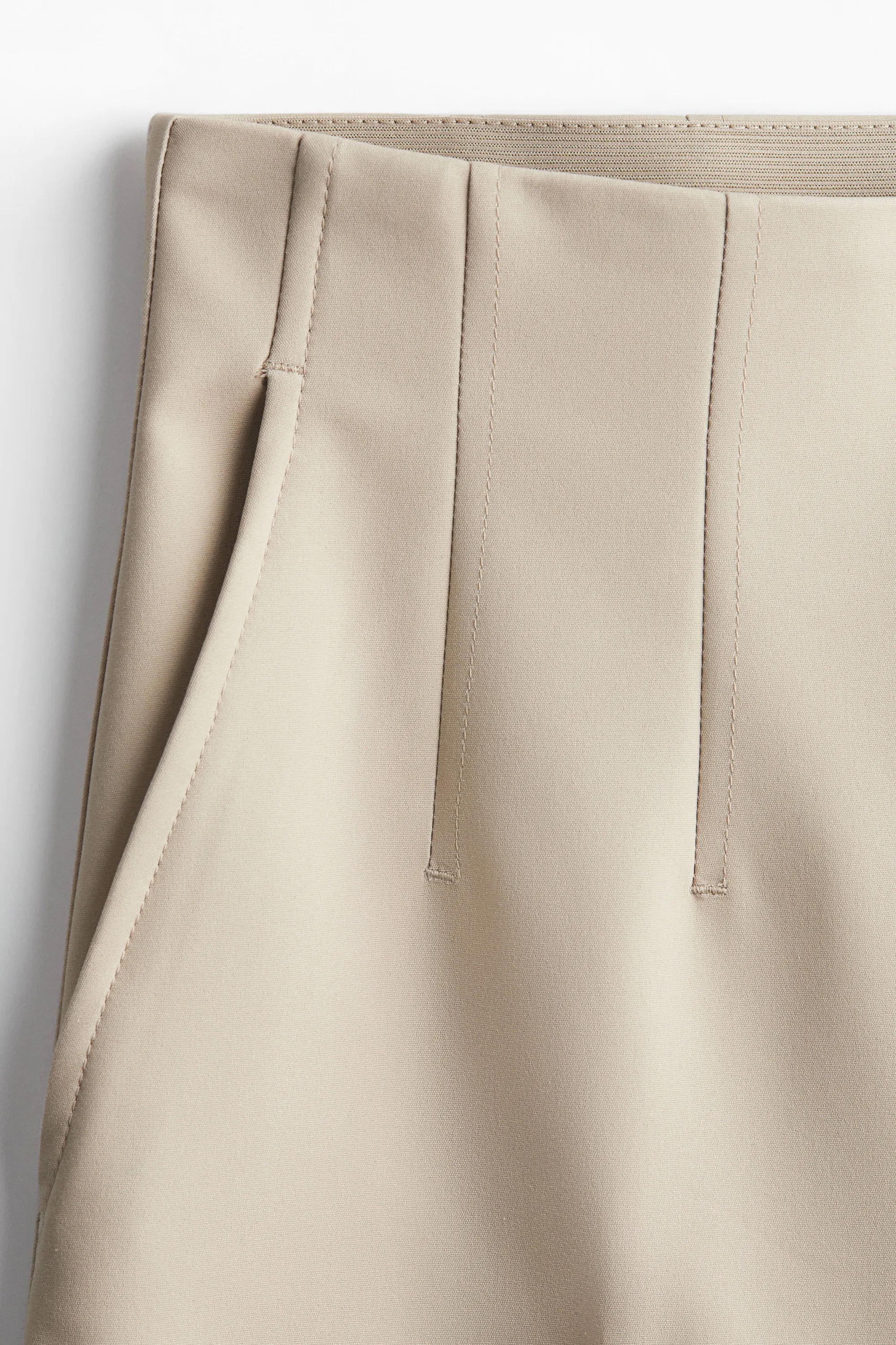 Jupe-culotte à pinces - Beige