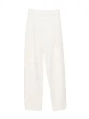 Pantalon taille haute en laine blanc crème Prix boutique 1750€ Taille 36 — photo 1