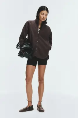Veste de sport en tissu Teddy bear - Bruyère foncé — photo 2