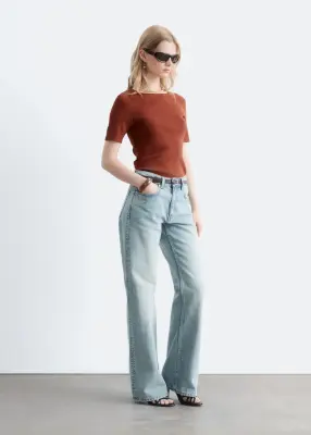 Jean bootcut taille mi-haute - Bleu vintage — photo 3