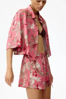 Short loose imprimé - Rose/fleuri — photo 1